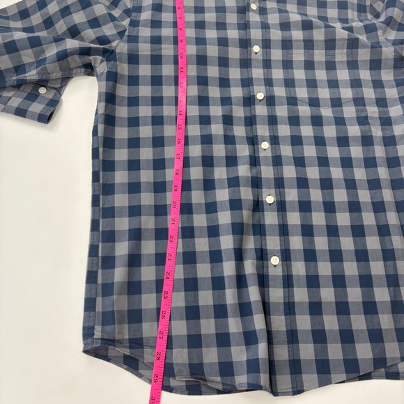 J. Crew Blue Checkered Men's button-down shirt - Picture 9 of 9